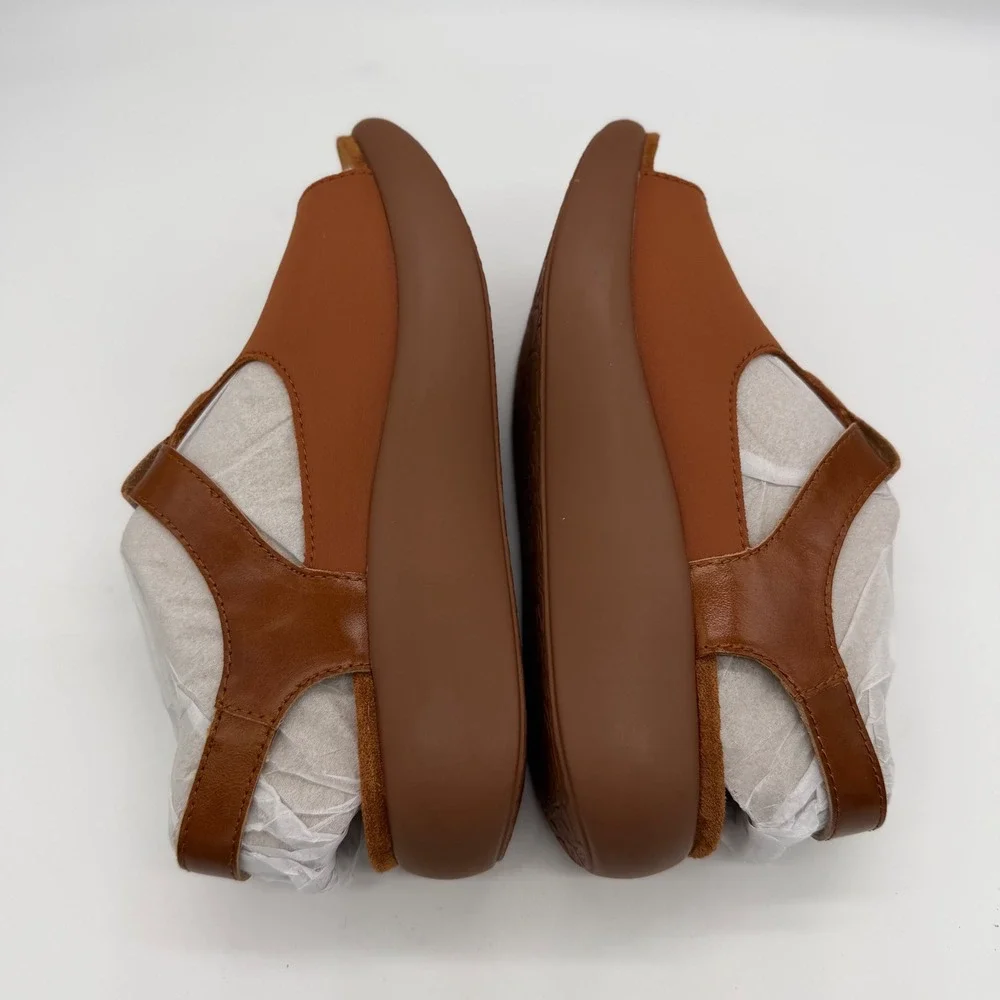 Alegria Betsie Stretch Luggage Brown Platform Sandals BSE-7773 Size 37 US 7-7.5